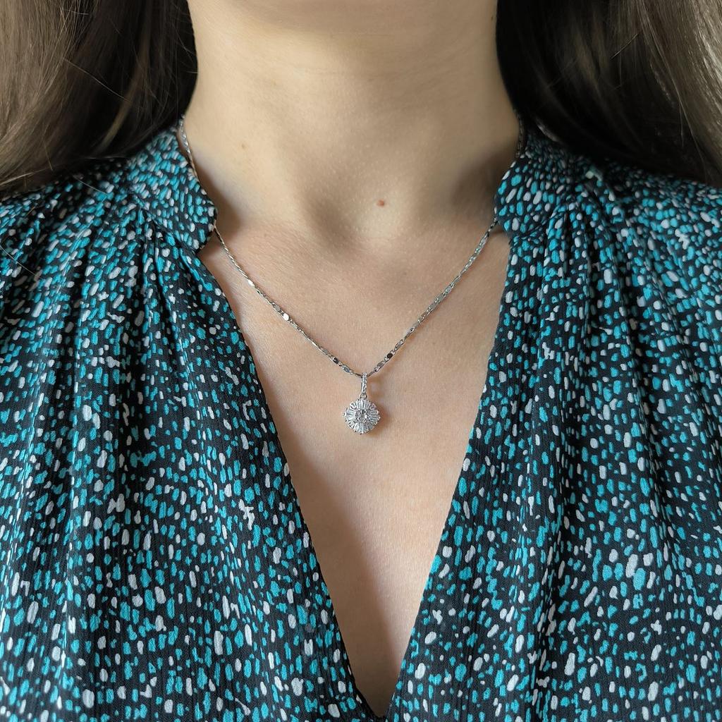 Серебряная подвеска с фианитами (2192626)