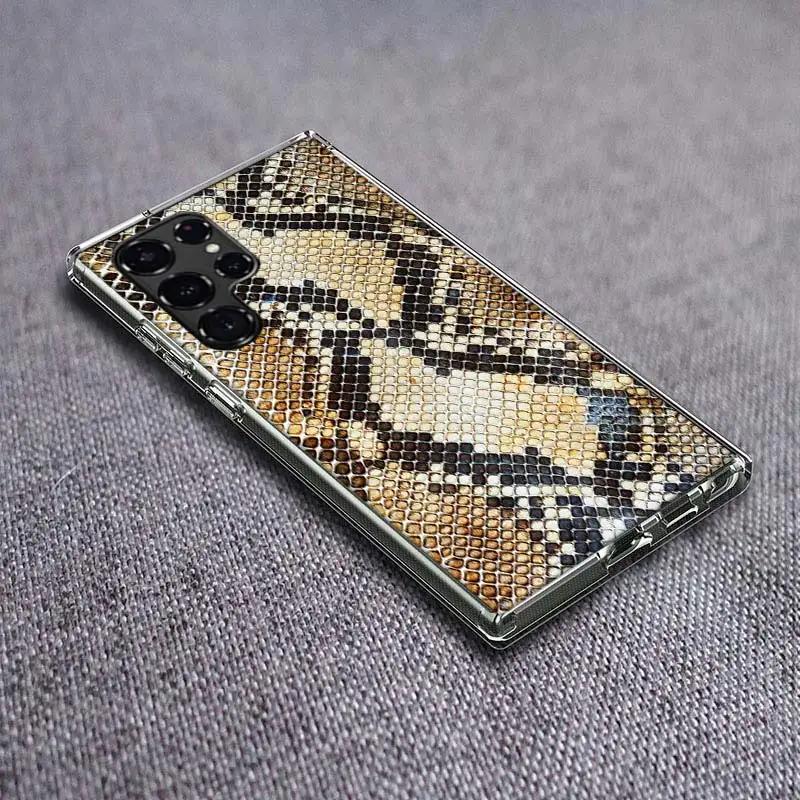 It looks like real snake skin Clear Phone Case for Samsung Galaxy S21 Plus S24 S23 S20 FE S22 S26 Ultra S25 Edge TPU Capa Cases