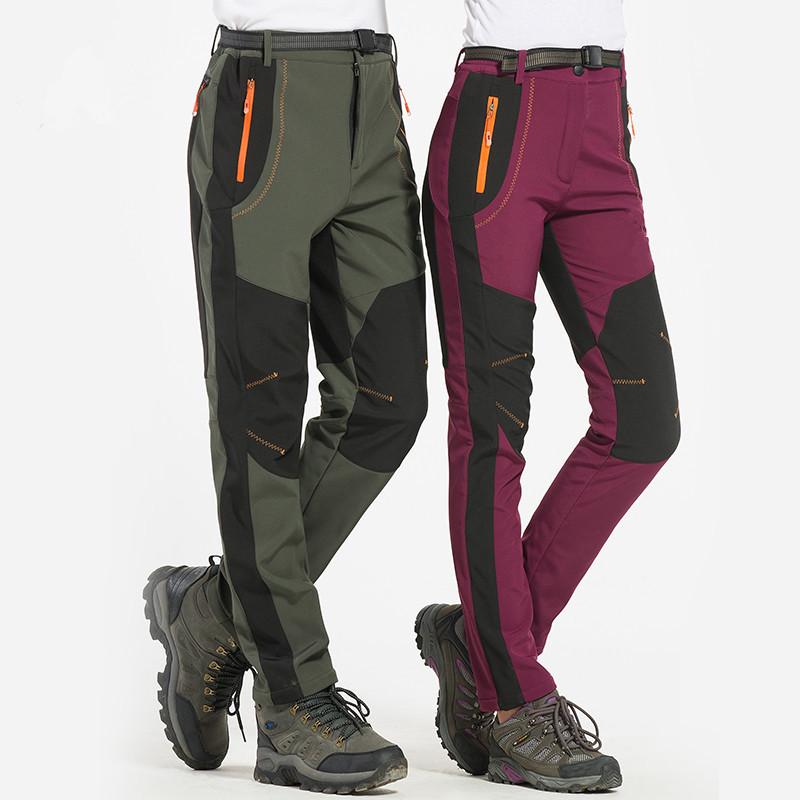 New Unisex Autumn/Winter Windproof Fleece Softshell Pants - Warm, Thickened Outdoor Mountain Gear