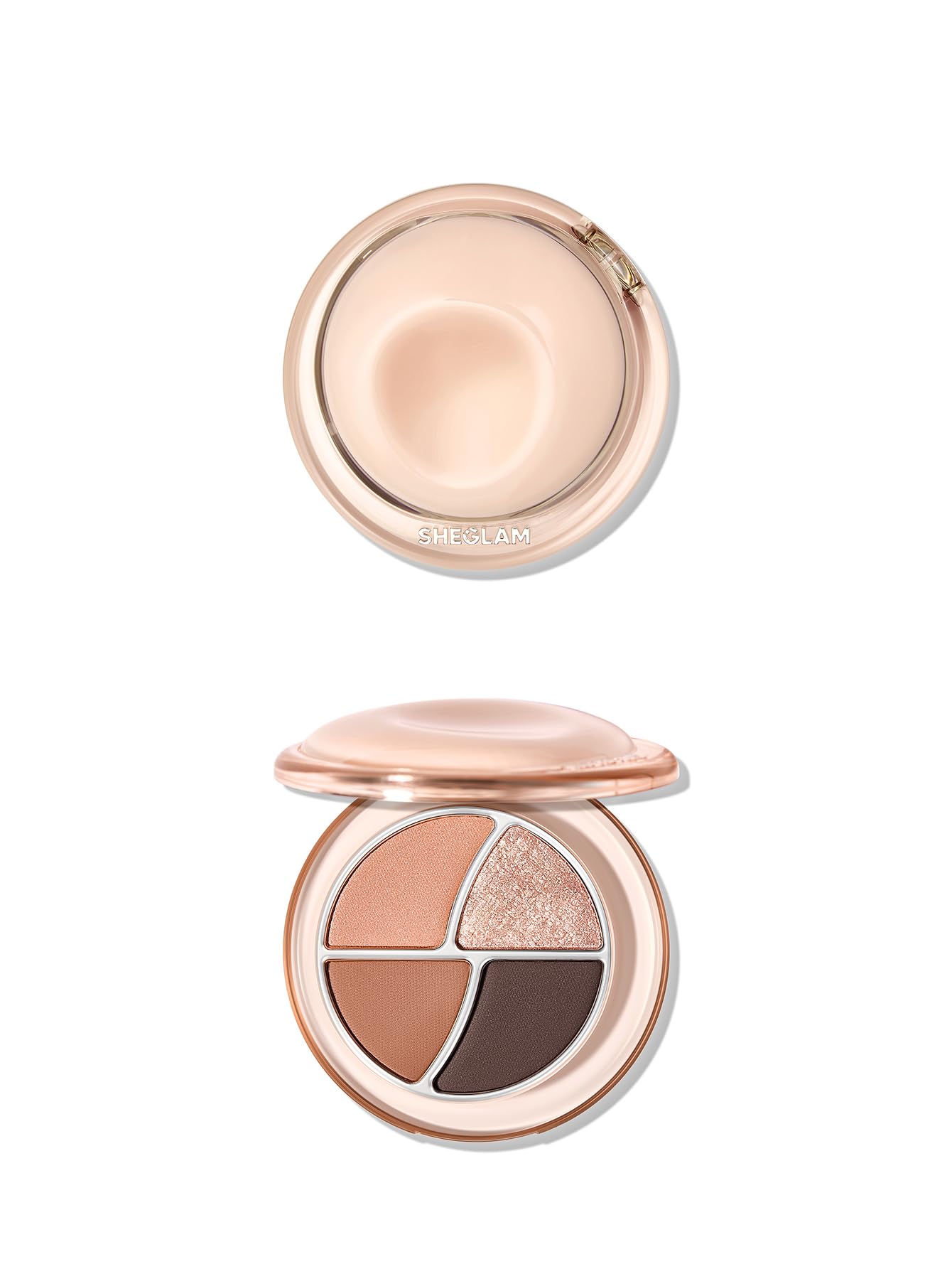 

SHEGLAM Палитра теней для век Daydreamer Mini, 4 цвета, Ультрамягкие матовые + Мелкий глиттер, Компактный размер - Teddy Meringue
