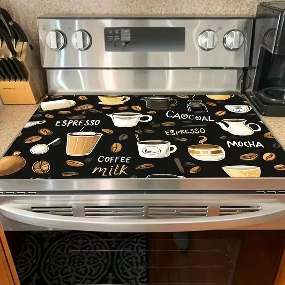 Gas Stove Protectprotective Mat Kitchen Reusable Burner Covers Mat Protector Cleaning Pad Water-Absorbing, Oil-proof Anti-slip