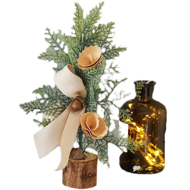 Mini Christmas Tree Ornament for Desktop Window Decoration - Potted Plant Festival Decor