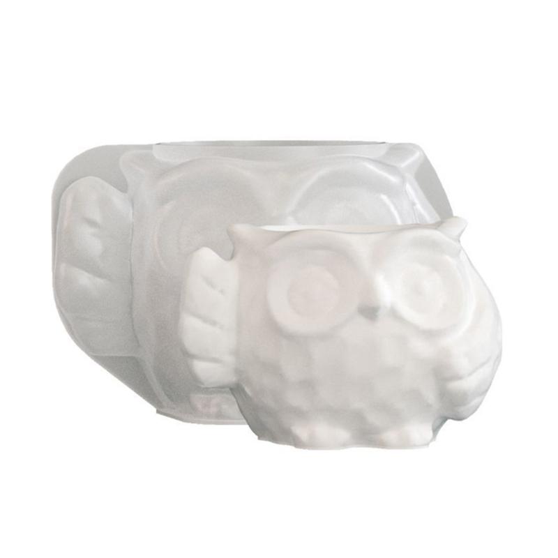 Flexible Silicone Owl Mold For Resin Crafts Candle Holder And Decorative Container Succulent Planter
