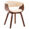 Day and Night - Day and Night Dining Chair Curved Wood and Cream Synthetic Leather