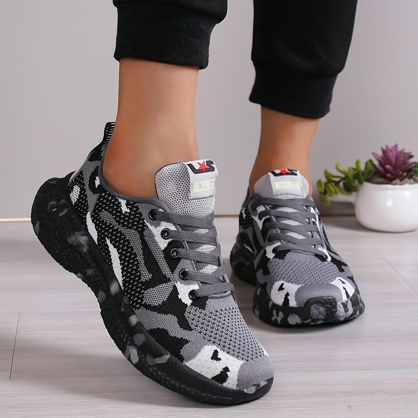 

Women Casual Sneakers 2025 Summer New Breathable Mesh Comfortable Non Slip Lace Up Fashion Outdoor Running Shoes Hiking Shoes 36 сірий колір