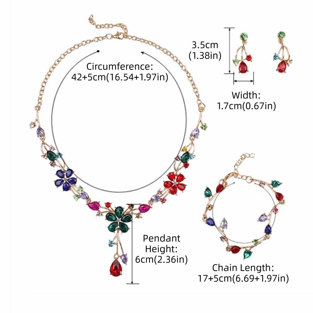Sparkling Women's Rhinestone Jewelry Set Stud Earrings Bridal Crystal Jewelry Set Party Banquet