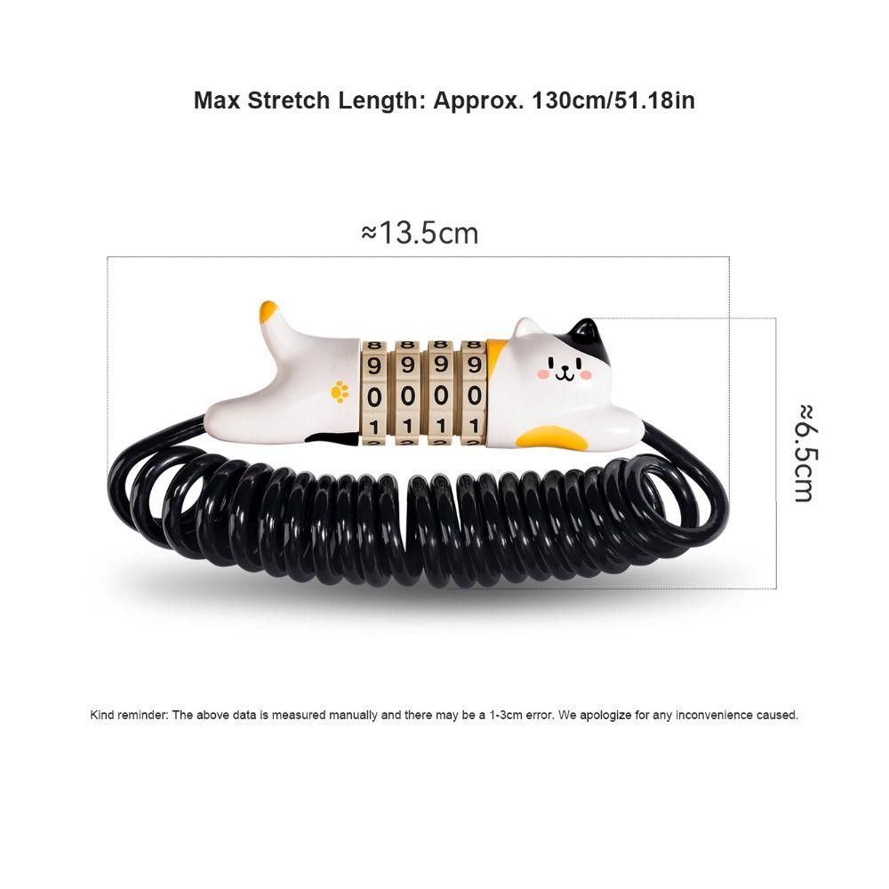 Anti Theft Cycling Lock Telescopic Steel Cable Bike Security Lock Helmet Protection