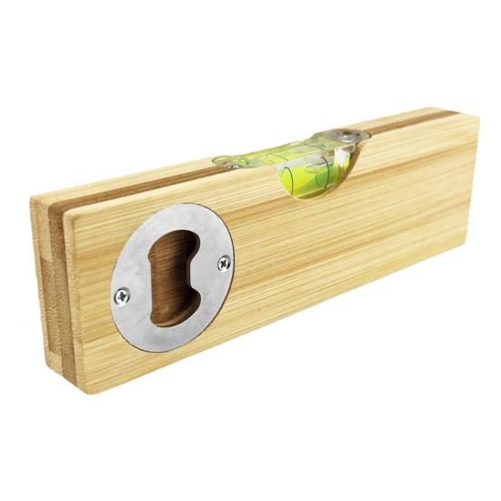 Engraved Wooden Spirit Level Bottle Opener Decorative Bar Beer Opener Bamboo Bottle Opener Elegant Bar Accessory