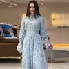 2024 Autumn Gentle Style Women's Floral Maxi Swing Dress