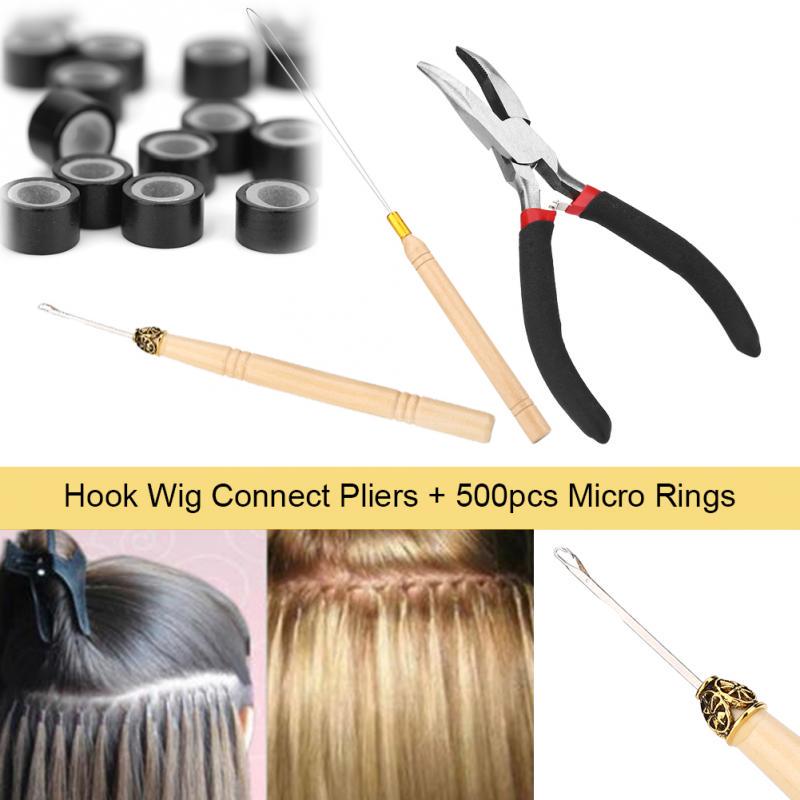 Buy 3Color 4Pcs Hair Extension Kit Pulling Needle Hook Wig Connect