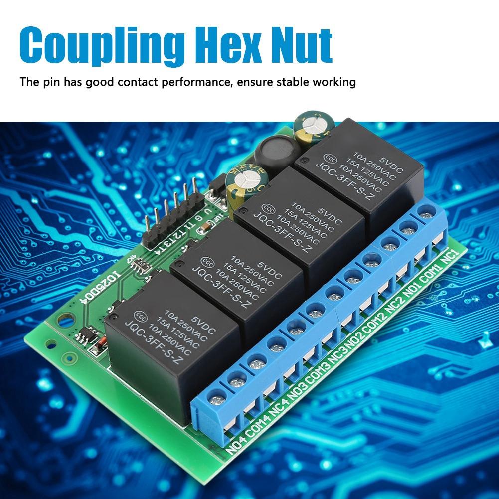 4 Channels Flip Flop Low Pulse Trigger Self locking Relay Module 6 24VDC