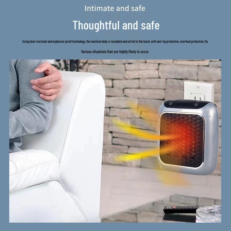 Energy-Saving Mini Heater Fan with Temperature Control for Office Desks