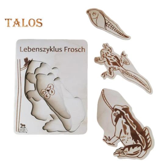 Holzpuzzle Lebenszyklus, mehrschichtiges Tier-Insekten-Pflanzenwachstums-Puzzle, Vorschul-Lernpuzzle, Spielzeug für Kinder, Jungen und Mädchen