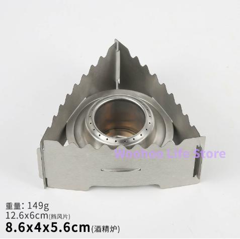 Alcohol Stove With Windscreen Ultralight Camping Alcohol Burner Portable Alcohol Stove Aluminum Backpacking Alcohol Stove Outdoo