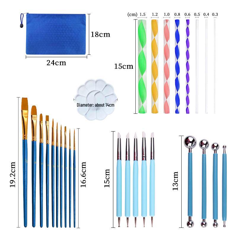 53-Piece Children's Mandala Drawing & Dotting Tool Set