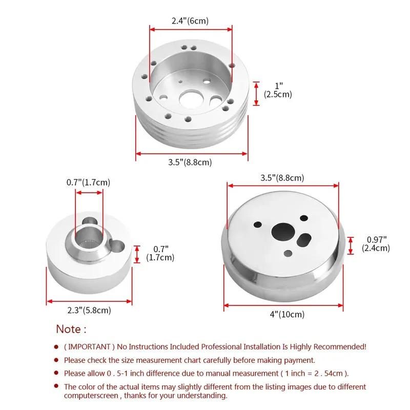 Car 5 & 6 Hole Billet Steering Wheel Hub Adapter For Chevrolet Car Steering Wheel Polished Hub Adapter Modification Accessories