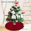 Round Christmas Tree Skirt Decorative Mat Elegant Knitted Festives Tree Base Cover Stylish Holidays Decoration for Home