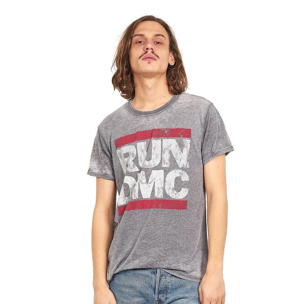 

Черная футболка унисекс с логотипом Run DMC Vintage Logo Burn Out