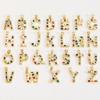 Multicolor Zircon A-Z Letters Pendant Necklace Crystal Water Drop 26 letters Pendant Necklace Gold Plated  Gift for Women