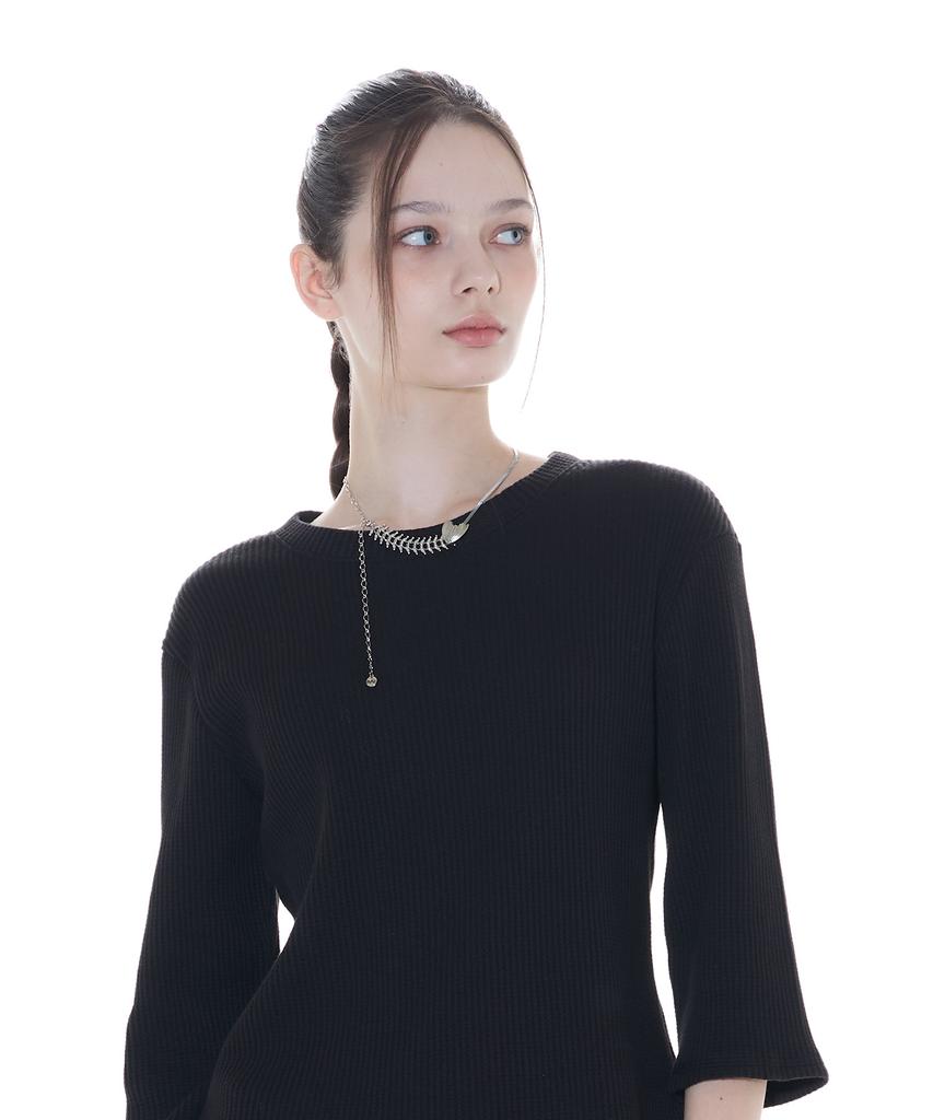 LARTIGENT L14 Waffle T-Shirt (Black)