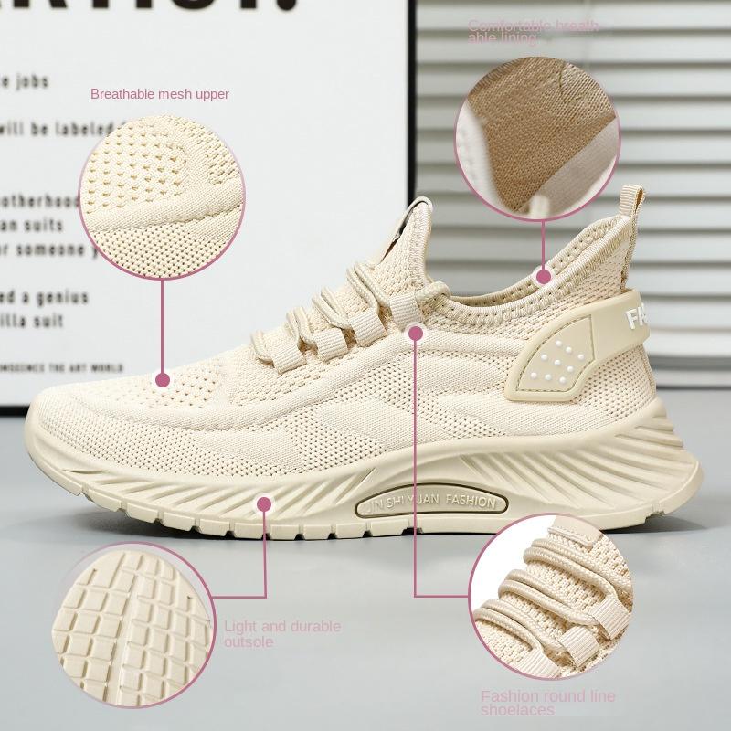 Shoes Women's Spring Fashion Casual Running Shoes Trend Fly Weaving Women's Shoes Sports Single Shoes