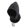 Unisex Winter Balaclava Knit Hood - Windproof Mask with Drawstring, Motorcycle Riding Headgea Warm Knitted Cap Cold Weather