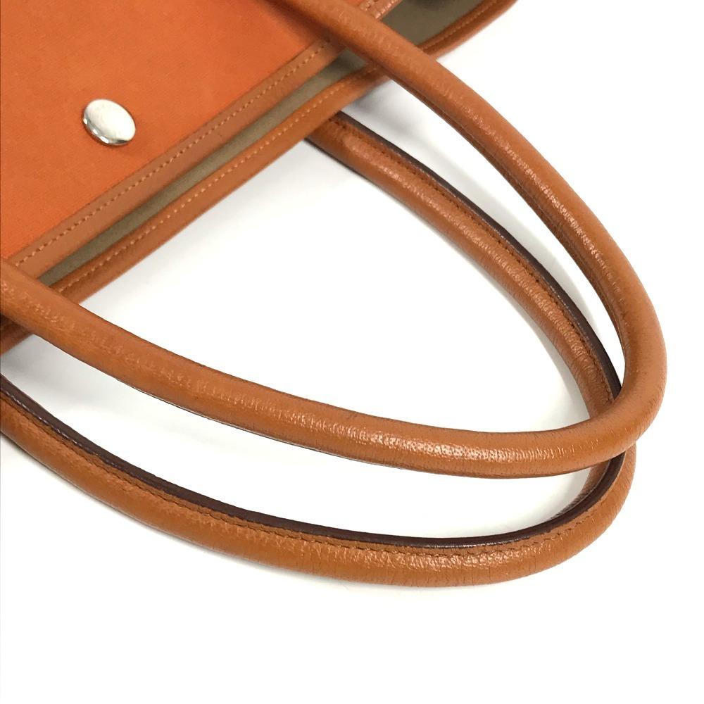 Hermes Gartenparty 36 PM Handtasche Umhängetasche Tragetasche Negonda / Canvas Orange