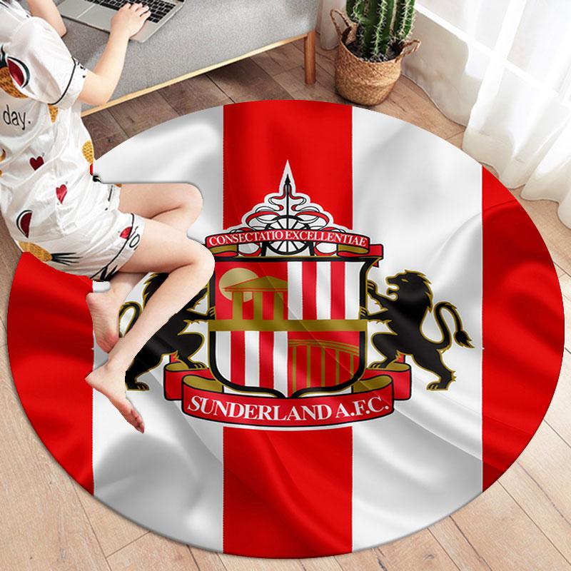 Sunderland A.F Round Area Rug,Carpet Rug for Living Room Bedroom Sofa Playroom Decor,Non-slip Floor Mat