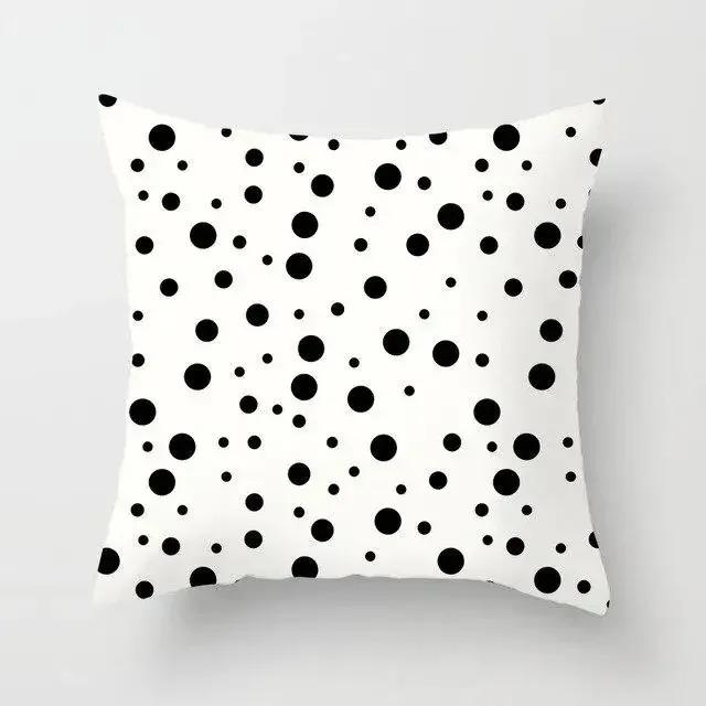 Black And White Striped Creative Double-Sided Printed Pillow Cover Short Plush Suitable Living Rooms Sofas Throw Cushion Cover