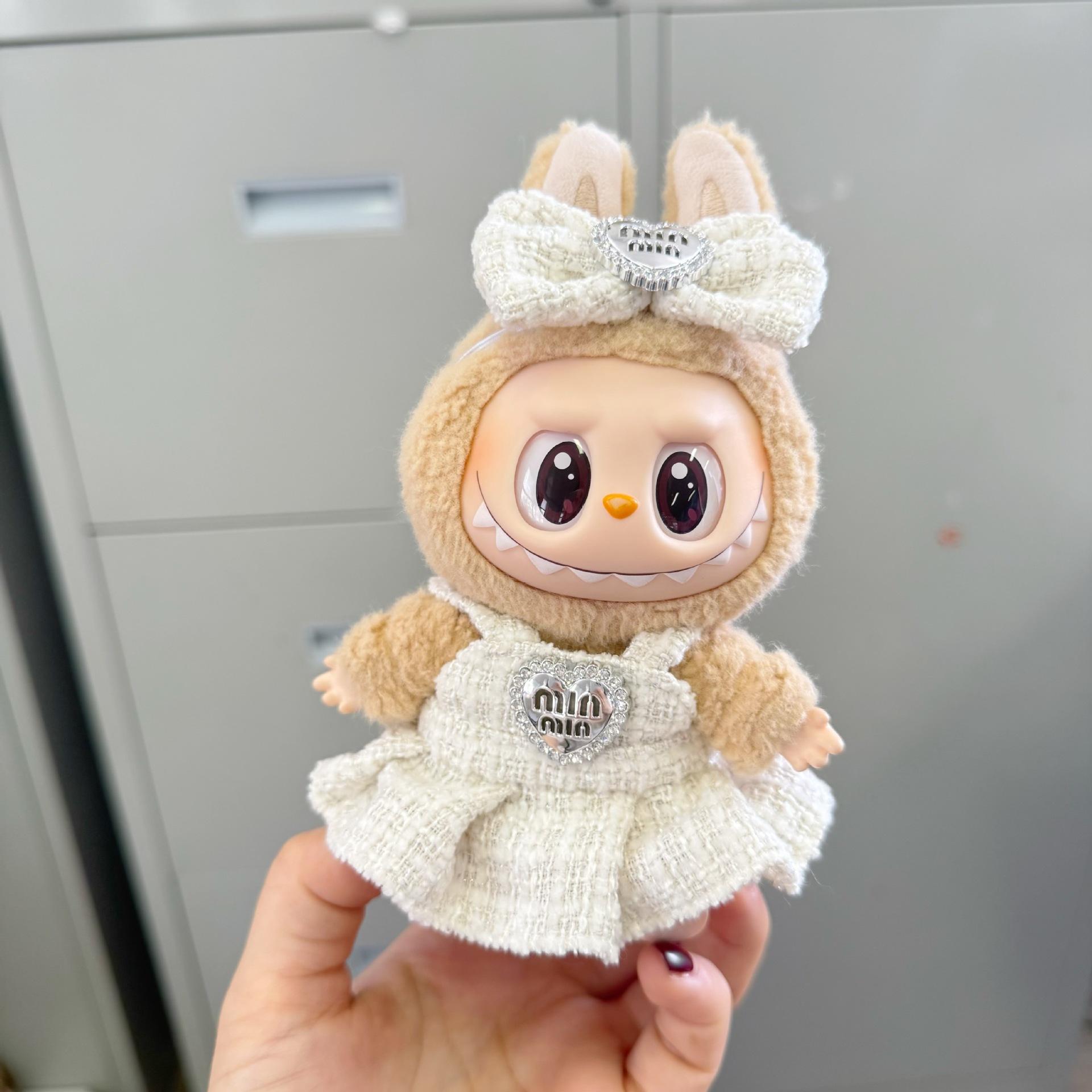 

Clothes only-1st and 2nd generation Lafufu cute skirt two-piece set LABUBU replacement hair accessories