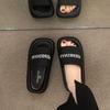 Fashion Sports Style Thick-soled Cool Slippers Outer Wear 2025 Summer New Soft-soled One-word Drag Small Beach Shoes