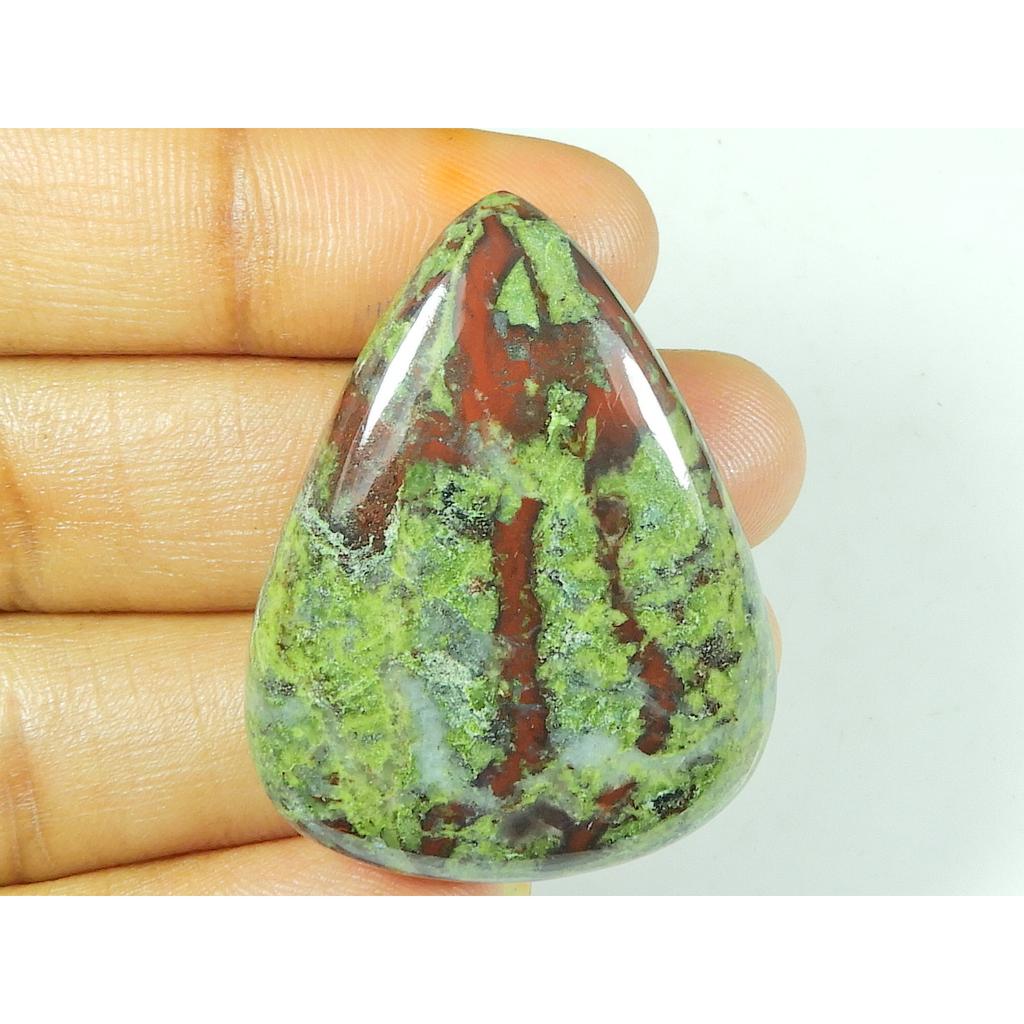 29X38X07 MM Natural Dragon Jasper Pear Shape Cabochon Loose Gemstone 66Cts. SY-502