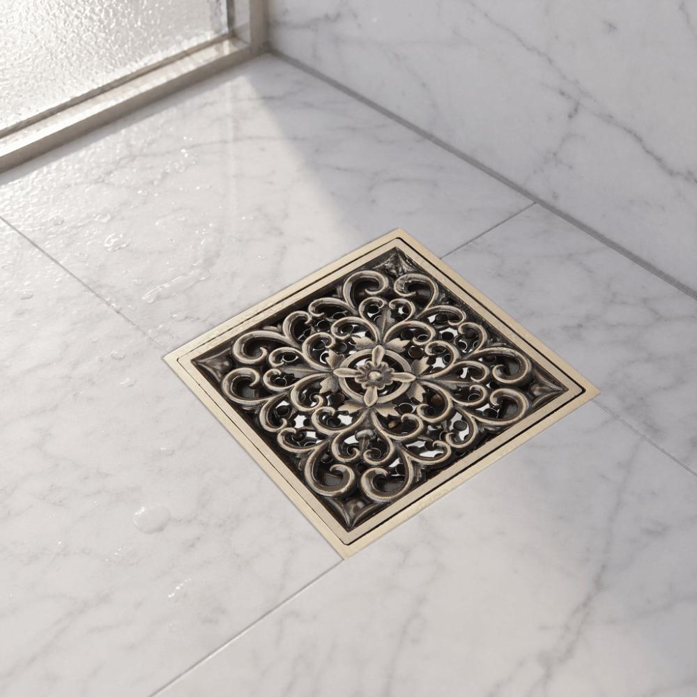 Antique Bathroom Waste Drain Brass Strainer Cover Grate Antique Floor Drain Home