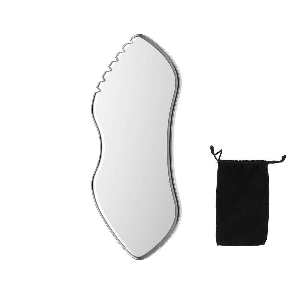 1/2/3-teiliges Edelstahl-Gesichtsroller- und Gua Sha-Massagegerät-Set, Metall-Schönheitswerkzeuge für Körper, Gesicht, Hals und Augen
