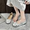 Comfortable and Elegant Round Toe Mary Jane Shoes for Women Summer 2025 Vacation Quick Delivery Trend 39 Solid Color Woman Flats