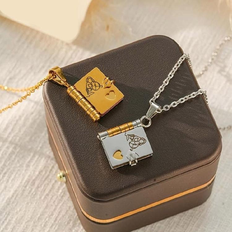 Buch Inspiriertes Graviertes Halsband Für Enkelinnen Nachdenkliches Geschenk Von Oma Titanstahl Halskette