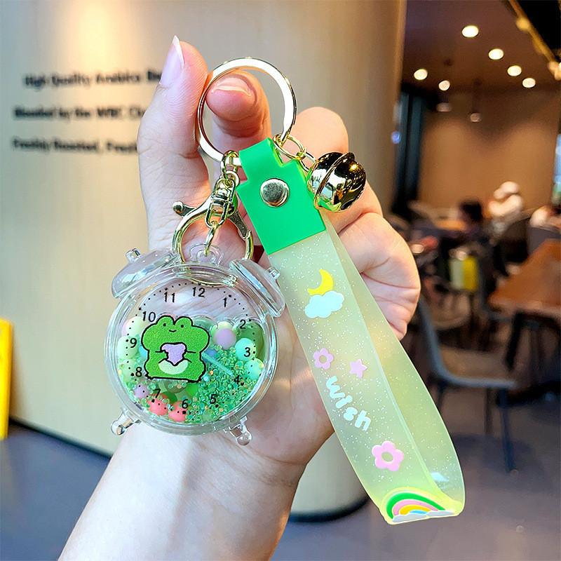 Unique Floating Sand Acryl Keychain Cute Astronaut Design For Gifts And Souvenirs