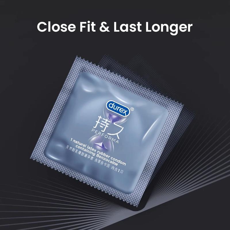 Durex Performa Closefit Condom Extend Time with Benzocaine 10PCS/PACK