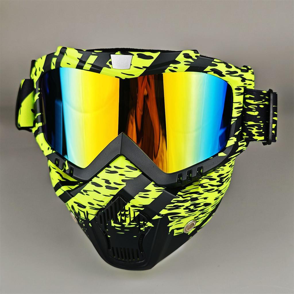Moto Snow Goggles Mask UV400 Outdoor Riding Men's Windproof Sand Goggles Helmet Mask Mask