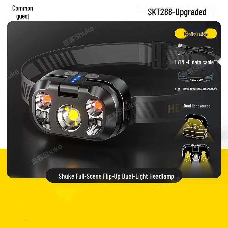 

2025 Ultra-Bright Induction Headlamp for Beachcombing and Night Fishing, with Long Battery Life – Perfect for Outdoor Adventures and Mountaineering