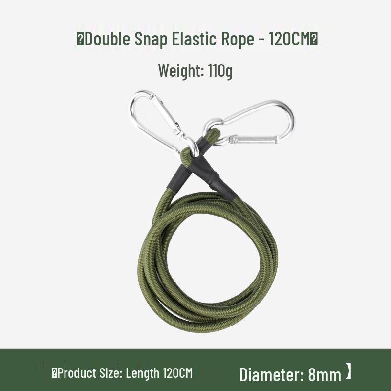 Elastic Camping Rope with Hooks 120cm