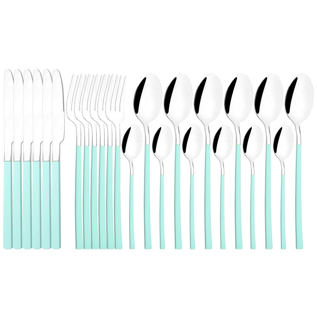 Western 24 szt. Czarny złoty zestaw obiadowy luksusowe noże widelec łyżeczka do herbaty zestaw sztućców sztućce ze stali nierdzewnej zastawa stołowa kuchnia sztućce