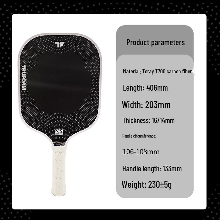 TRUFOAM EPP Core Pickleball Paddle - Toray T700 Carbon Fiber