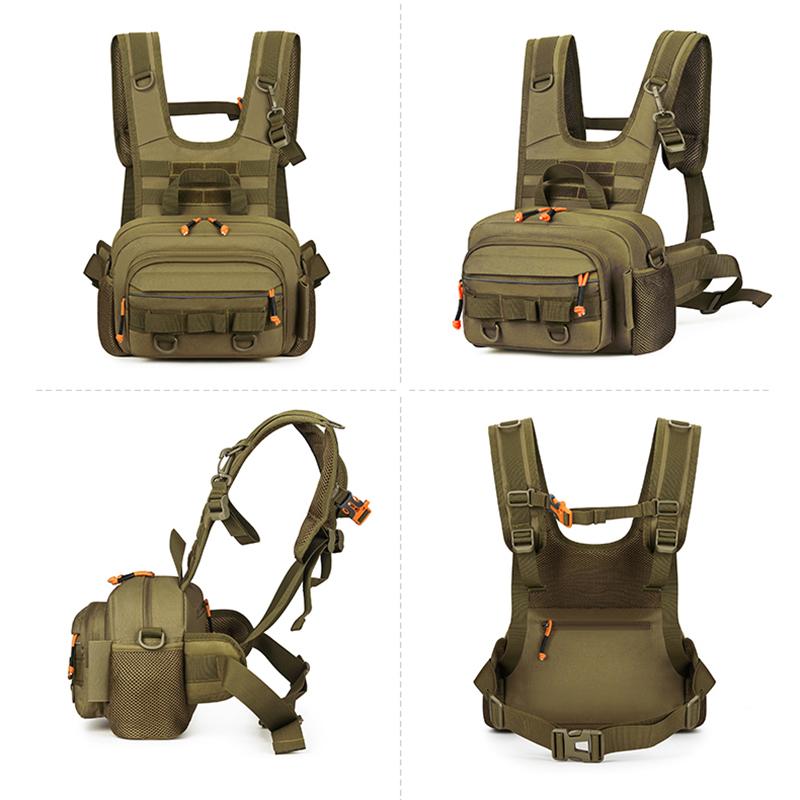 Multifunctional Outdoor Sports Chest Bag Large Capacity New Tactical Chest Bag Camouflage Sports Men's Vest Backpack