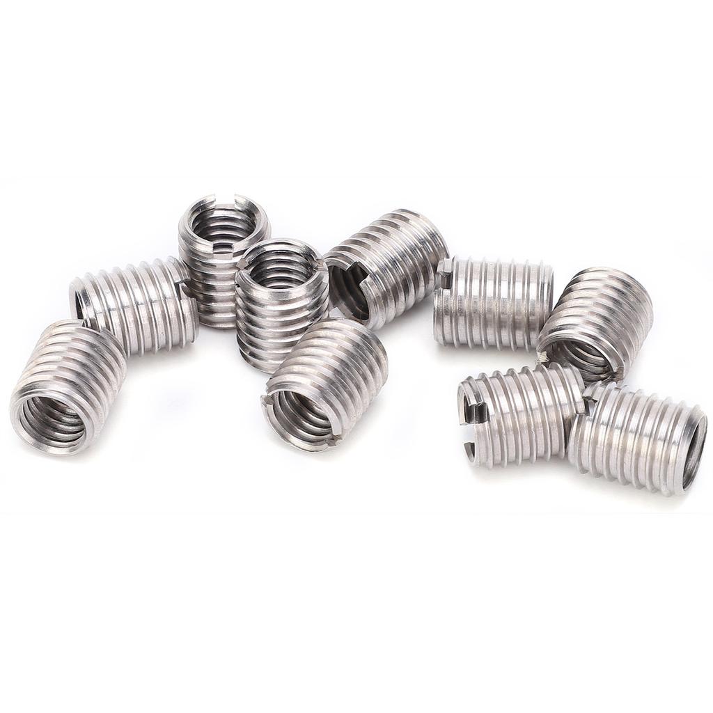 10Pcs Insert Nut Thread Repair Sleeve Threaded Bushing Screw Reducing Conversion Tool