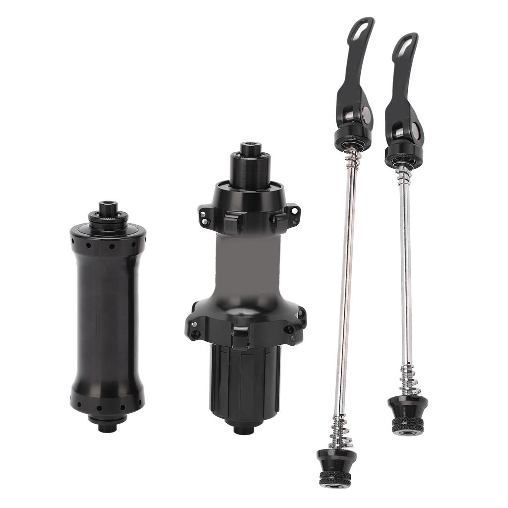 Road Bike Rim Brake Hubs 4 Bearing with CNC Aluminum Alloy Quick Release Lever for 8 to 12 Speed Flywheel