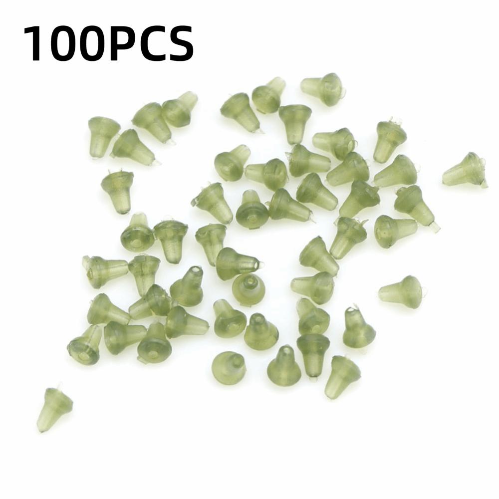 100PCS PVC Fishing Hook Beads 3mm Length Fishing Hook Stops Fishing Bait Stops  Carp Fishing