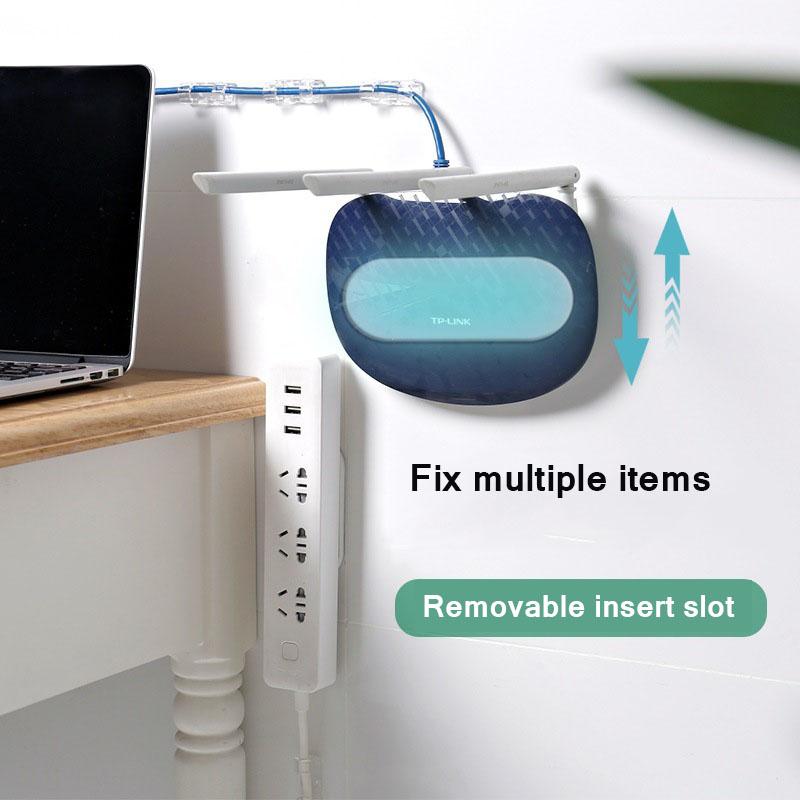 4/2/1 Pairs Wall-mounted Self-adhesive Socket Fixer Cable Organizer Seamless Punch-free Sticker Holder Wall Power Strip Holders