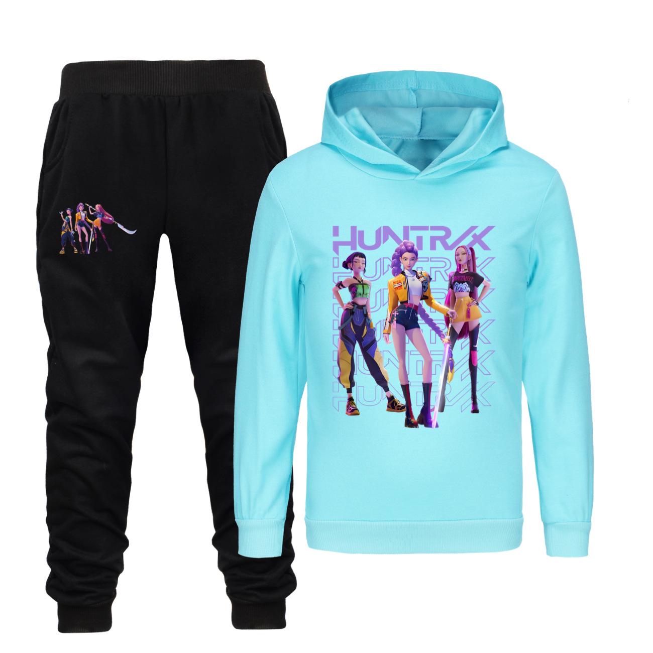 Fashion Loose Suit Casual Comfortable Children s Clothing Printing Clothing Sets Girls 110cm