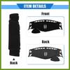 Car Dashboard Cover Compatible for Nissan Murano 2015-2019, Protective Polyester Black Center Console Interior Trim Dash Cover Mat Pad Vehicle